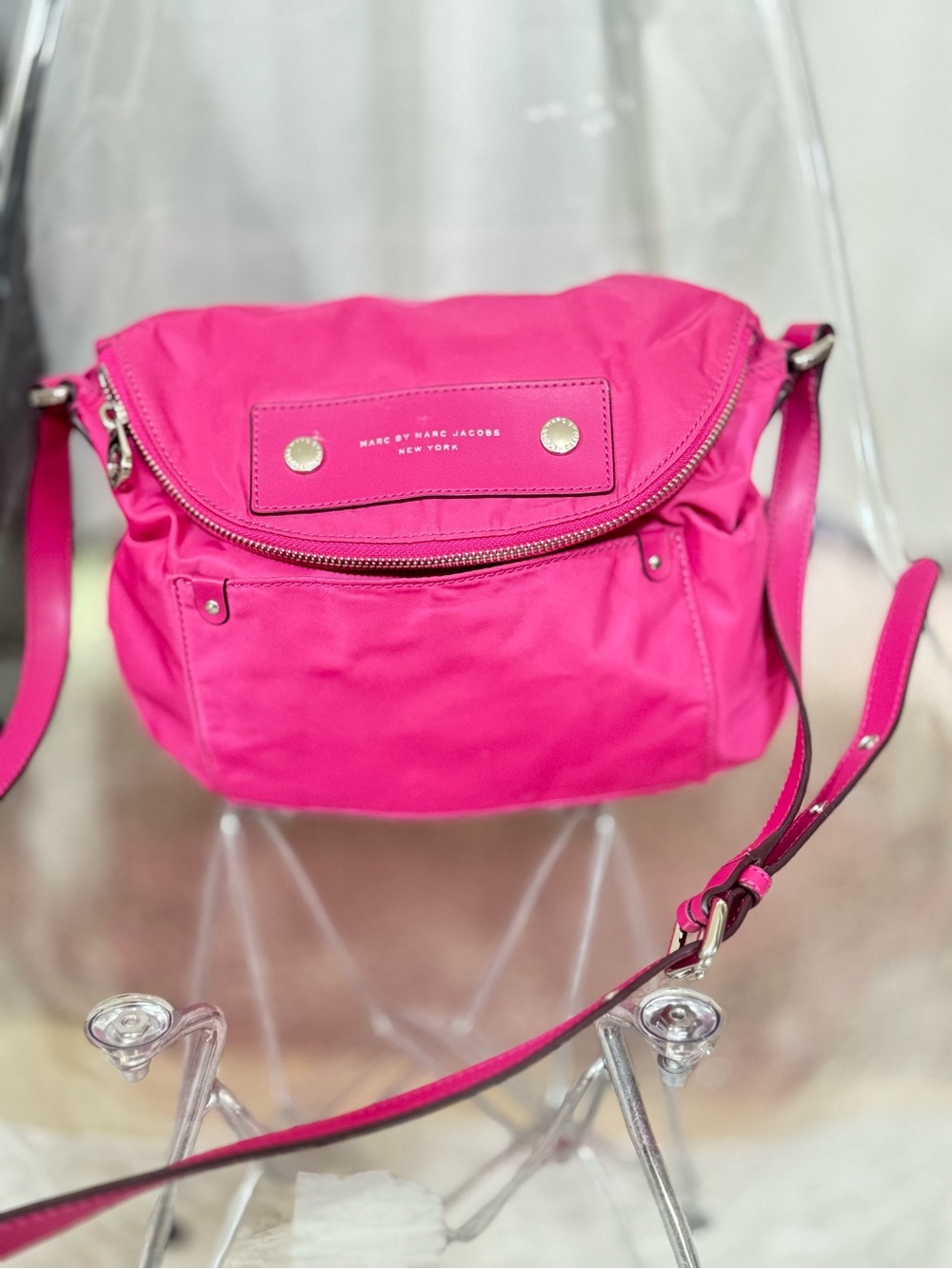 Marc💓 by Marc Jacobs Vibrant Pink Nylon Crossbody
